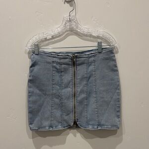 We The Free Light Blue Mini Skirt